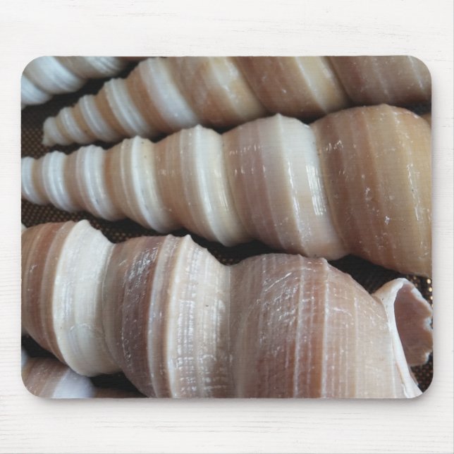 Oblong  Summer Seashells, Summer Season Mouse Mat (Front)