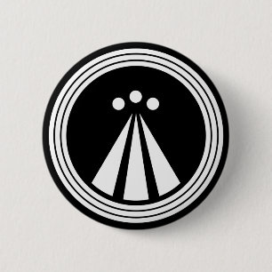 OBOD Symbol on Blk 6 Cm Round Badge