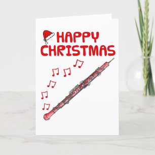 Oboe Christmas Card Oboist Woodwind Musician