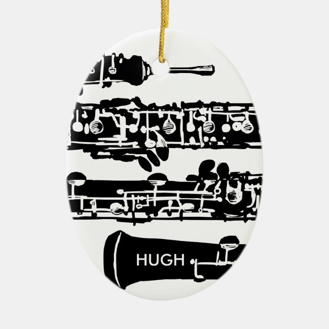 Oboe Christmas Ornament (Front)