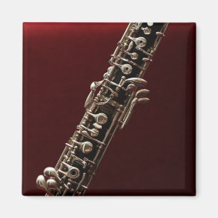 Oboe closeup photograph magnet