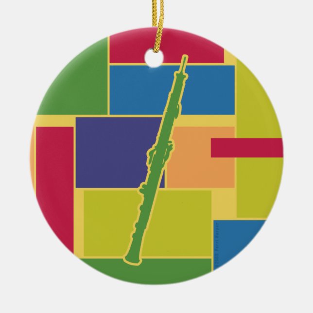 Oboe Colorblocks Ornament (Front)