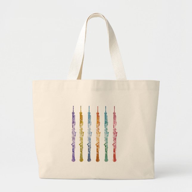 Oboe Crayons Large Tote Bag (Front)