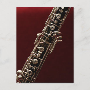 Oboe - double reed woodwind musical instrument postcard