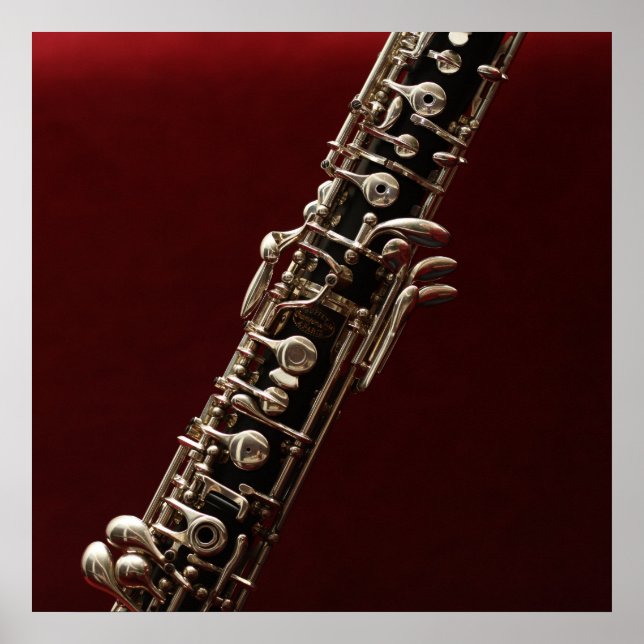Oboe - double reed woodwind musical instrument poster (Front)