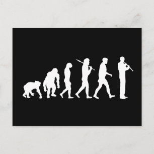 Oboe evolution funny Oboist humour gift Postcard