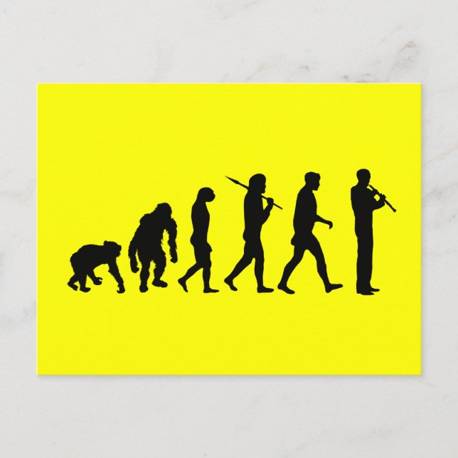 Oboe evolution funny Oboist humour gift Postcard (Front)