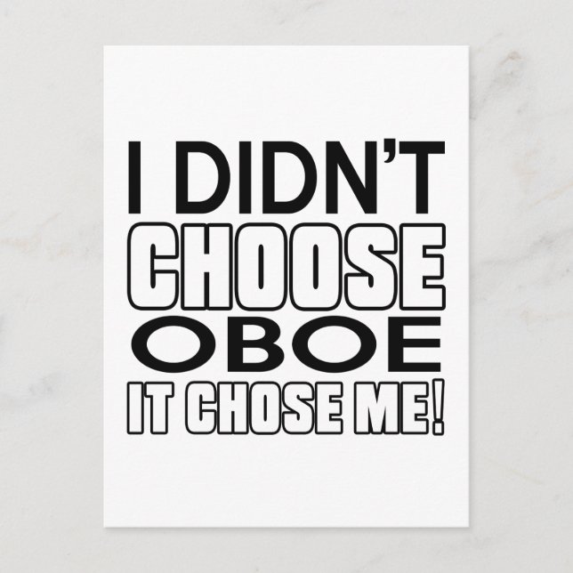 OBOE GENIUS DESIGNS POSTCARD (Front)