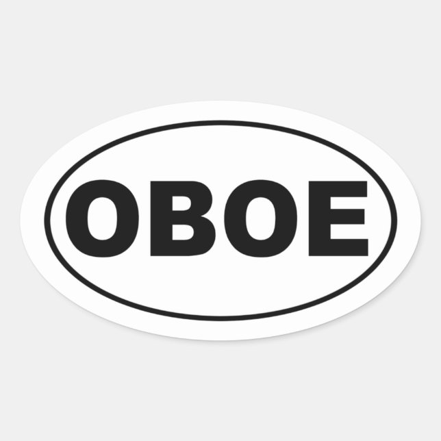 Oboe Gift Oval Sticker (Front)