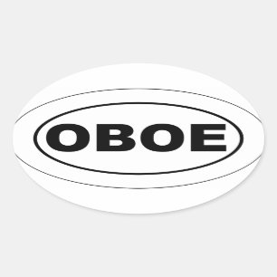 Oboe Gift Oval Sticker