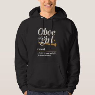 Oboe Girl Definition Funny Musician Band Geek Hoodie
