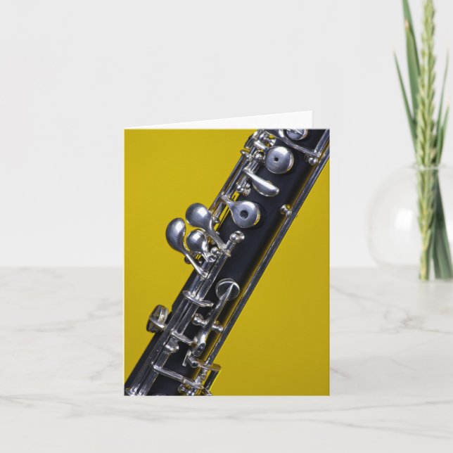 Oboe Image Greeting Card Made to Customise (Front)
