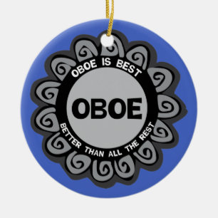 Oboe Is Best Ceramic Tree Decoration