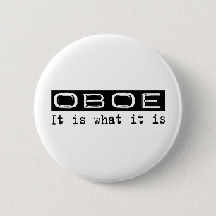 Oboe It Is 6 Cm Round Badge