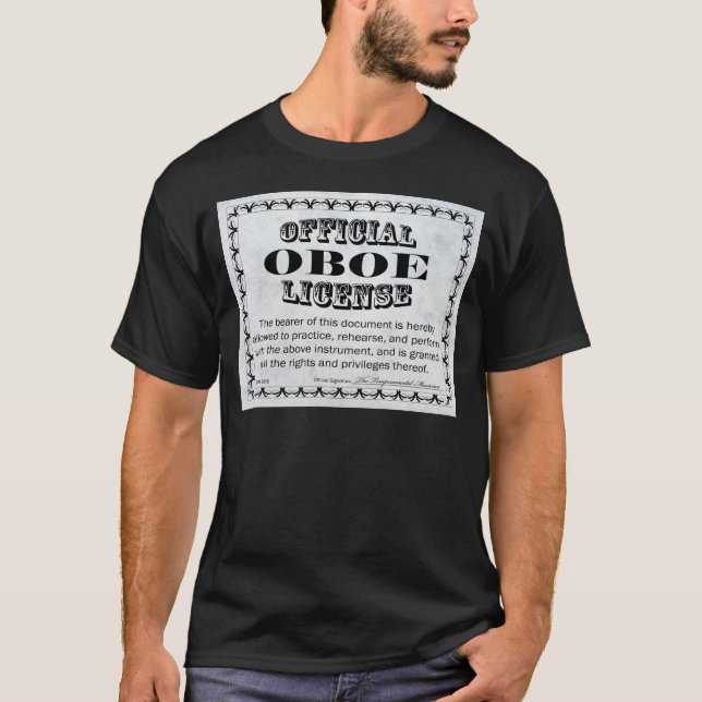 Oboe License T-Shirt (Front)