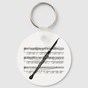 Oboe musical 01 B Key Ring