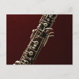 Oboe musical instrument postcard