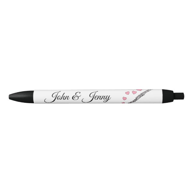 Oboe Musician Custom Wedding Favour Gift Black Ink Pen (Front)