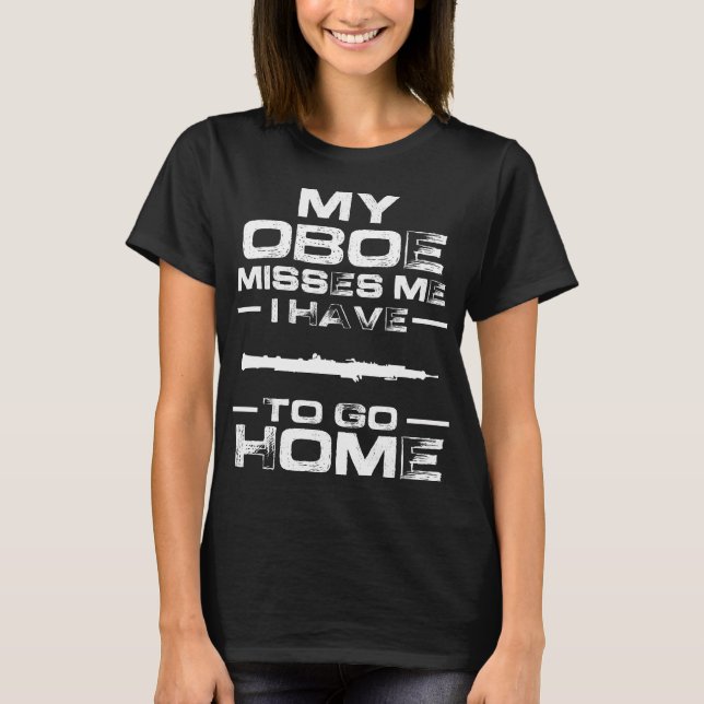 Oboe Musician Music Instrument Oboe Player T-Shirt (Front)