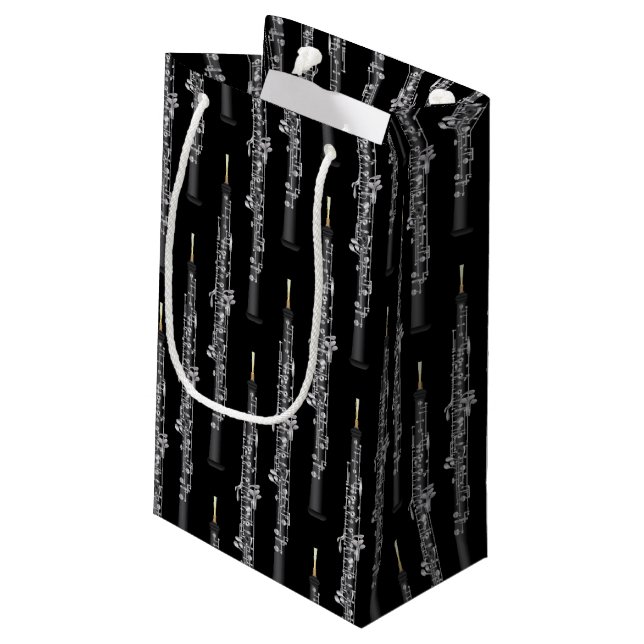 Oboe Musician Music Teacher Small Gift Bag (Back Angled)