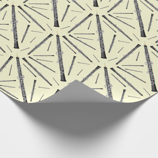 Oboe Musician Music Teacher Wrapping Paper (Corner)