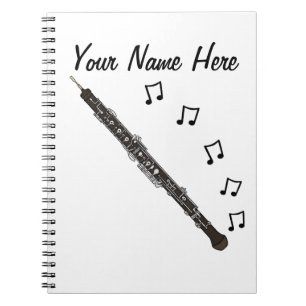 Oboe Oboist Woodwind Musician Music Teacher Custom Notebook
