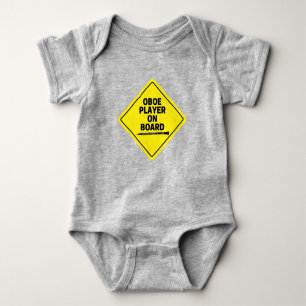 Oboe Player On Board Funny Oboist Baby Bodysuit