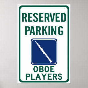 Oboe Players Parking Poster