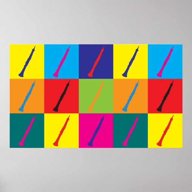 Oboe Pop Art Poster (Front)