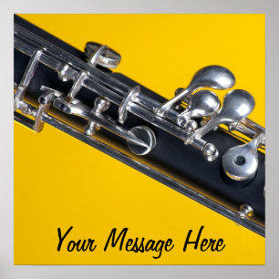 Oboe poster on yellow background