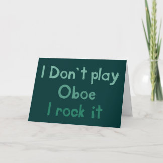 Oboe Rock It Greeting Card