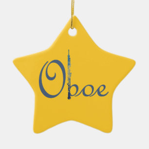 Oboe Script Ceramic Tree Decoration