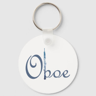 Oboe Script Key Ring