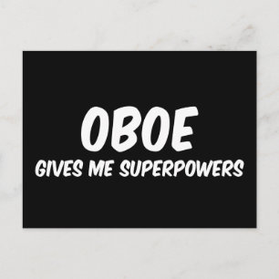Oboe Superpowers Funny Superhero Music Postcard