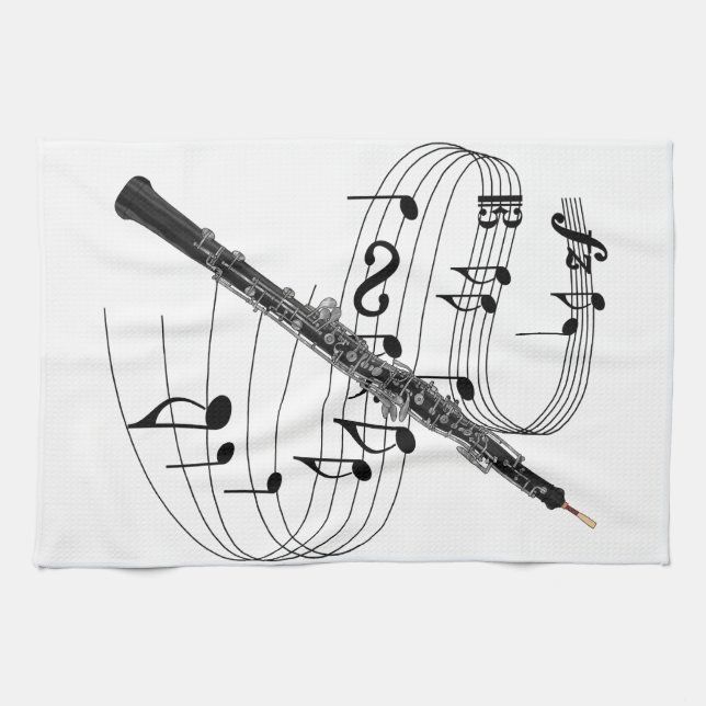 Oboe Tea Towel (Horizontal)