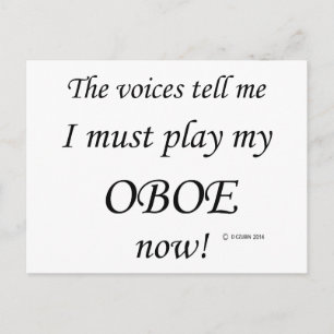 Oboe Voices Say Must Play Postcard