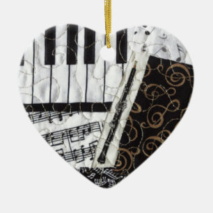 Oboe Woodwind Musical Instrument Ceramic Tree Decoration