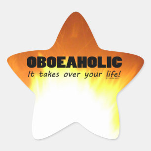 Oboeaholic Life Star Sticker