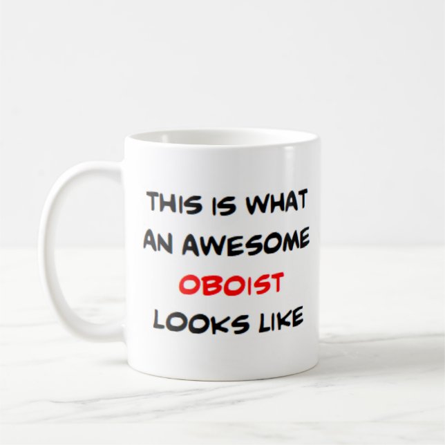 oboist, awesome coffee mug (Left)