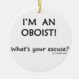 Oboist Excuse Ceramic Tree Decoration
