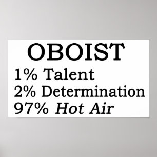 Oboist Hot Air Poster