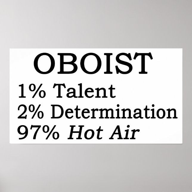 Oboist Hot Air Poster (Front)