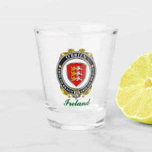 O'Brien/Brien Irish Shield Personalised Shot Glass