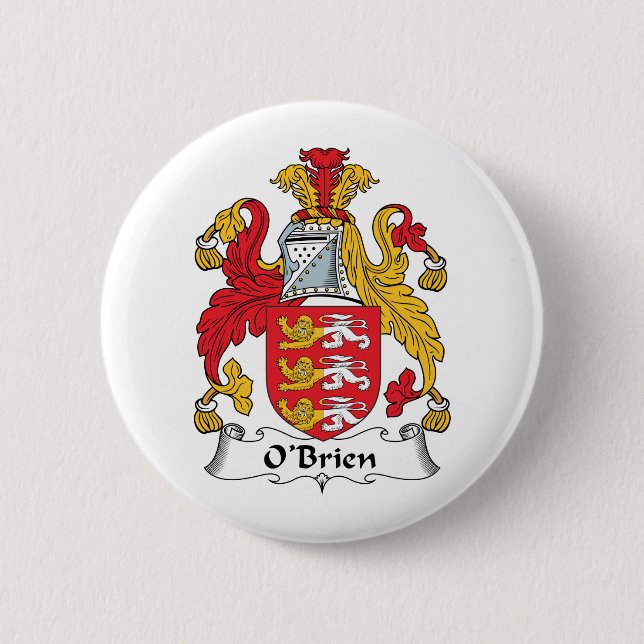 O'Brien Family Crest 6 Cm Round Badge (Front)