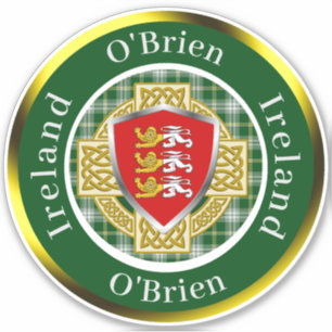 O'Brien Irish Shield & Celtic Cross Personalized