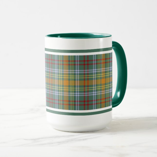 O'Brien Tartan Pattern Colourful Irish Plaid Mug (Front Right)