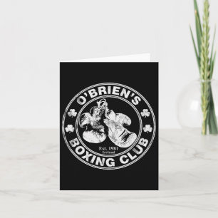 O'brien's Boxing Club - Irish Surname Boxing Card