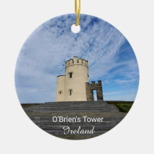 O'Brien's Tower Ireland Souvenir Ceramic Tree Decoration