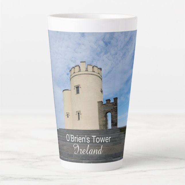 O'Brien's Tower Ireland Souvenir Latte Mug (Front)