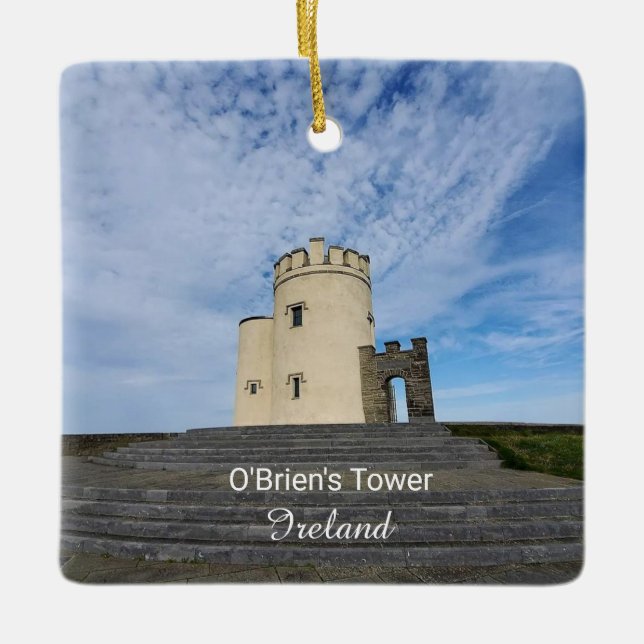 O'Brien's Tower Ireland Souvenir Ornament (Front)